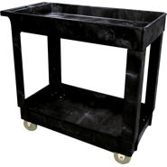 UTILITY CART 2 SHELF W/ 5" CASTERS BK